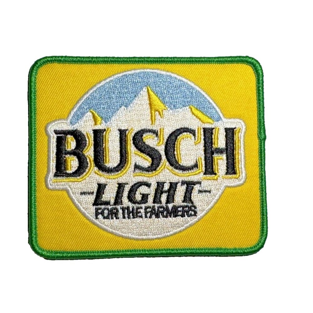 Busch Light for The Farmers Beer Embroidered 3in Iron / Sew-On Patch